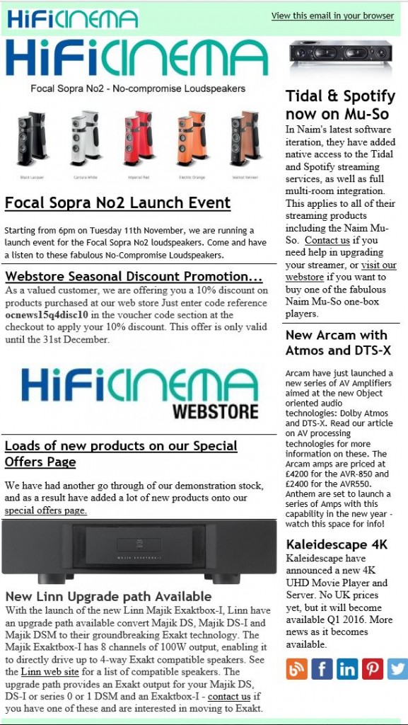 October 2015 News